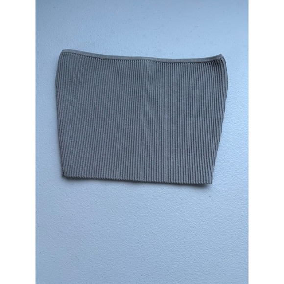 Babaton Ribbed Tube Top Women's XXS Gray Sleeveless Knit Casual Cute - Picture 1 of 6
